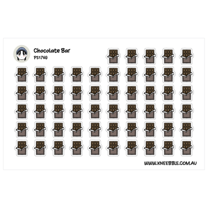a grid of small chocolate bar icons arranged in a visually pleasing pattern.