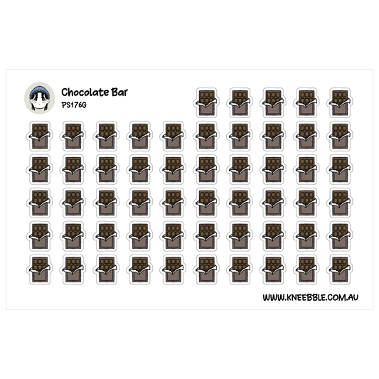 a grid of small chocolate bar icons arranged in a visually pleasing pattern.