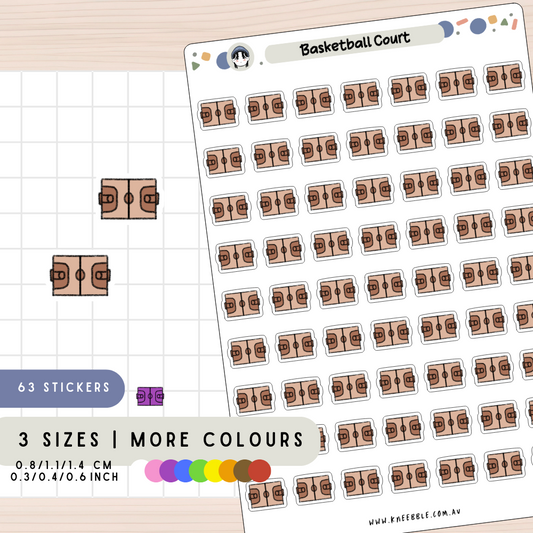 Basketball Court Planner Stickers