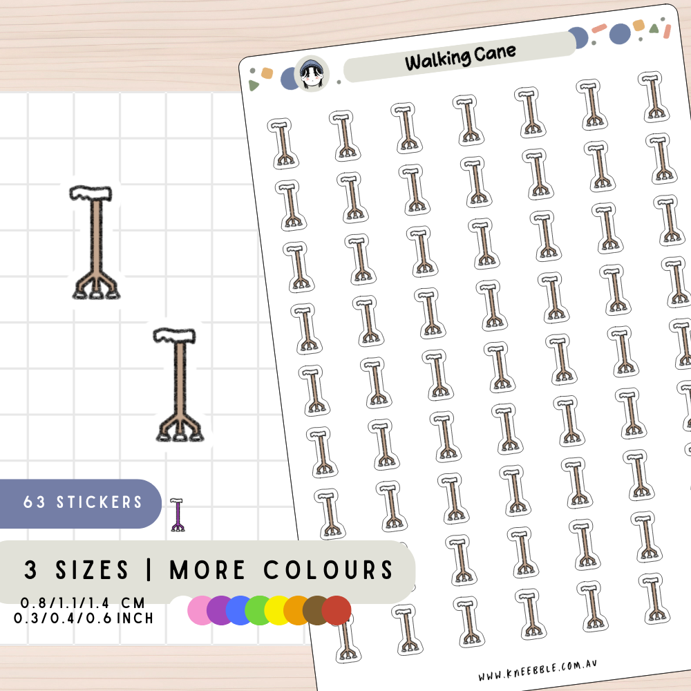 Walking Cane Planner Stickers