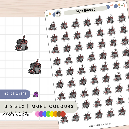 Mop Bucket Chore Planner Stickers