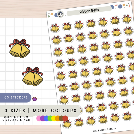 Ribbon Bells Planner Stickers
