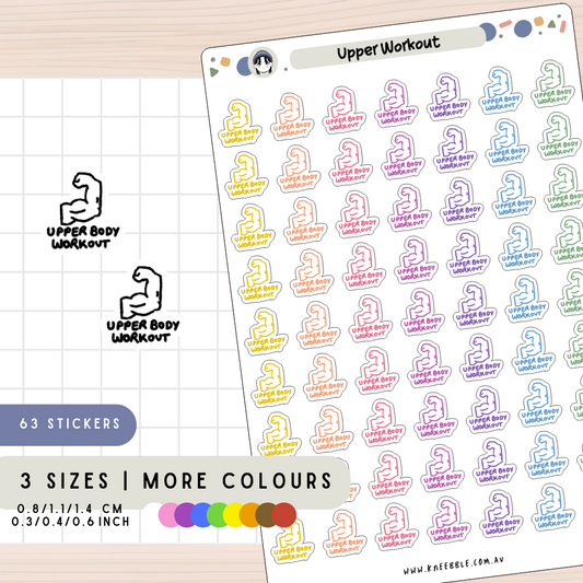 Upper Workout Planner Stickers
