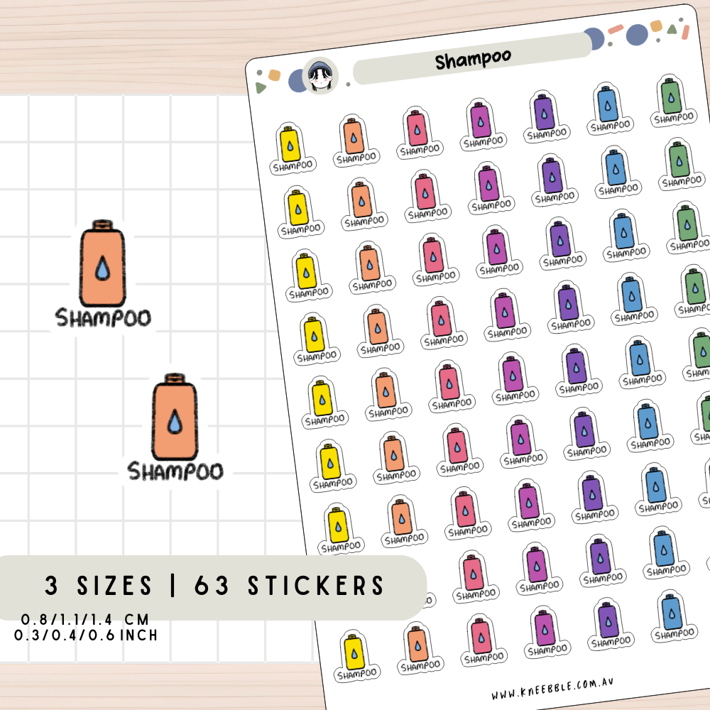 Shampoo Bottle Planner Stickers
