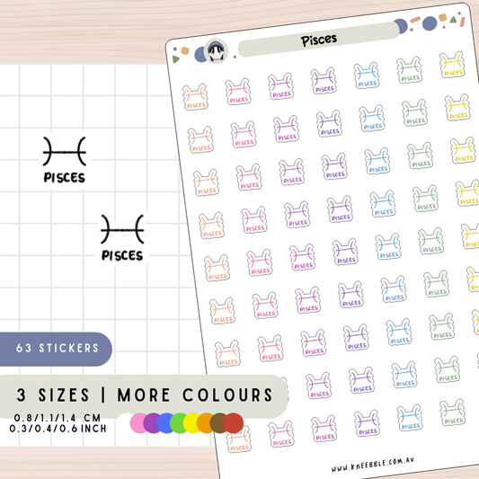 Pisces Zodiac Planner Stickers