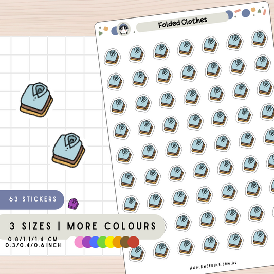 Folded Clothes Planner Stickers