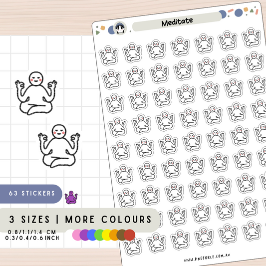 Meditate Mindfulness Planner Stickers