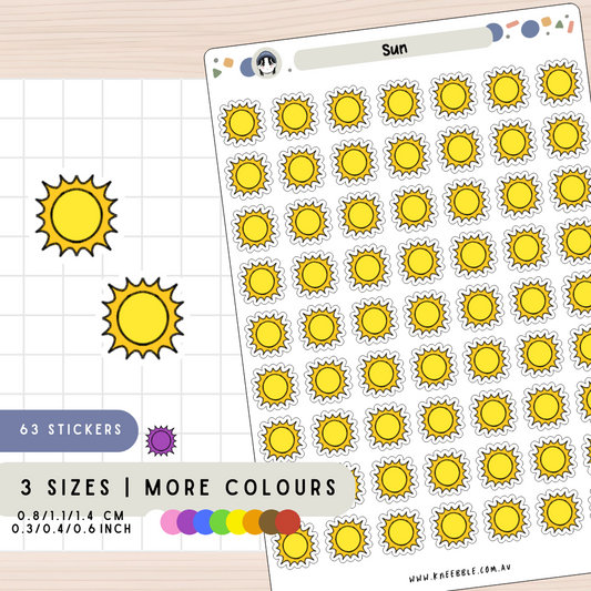 Sun Weather Planner Stickers