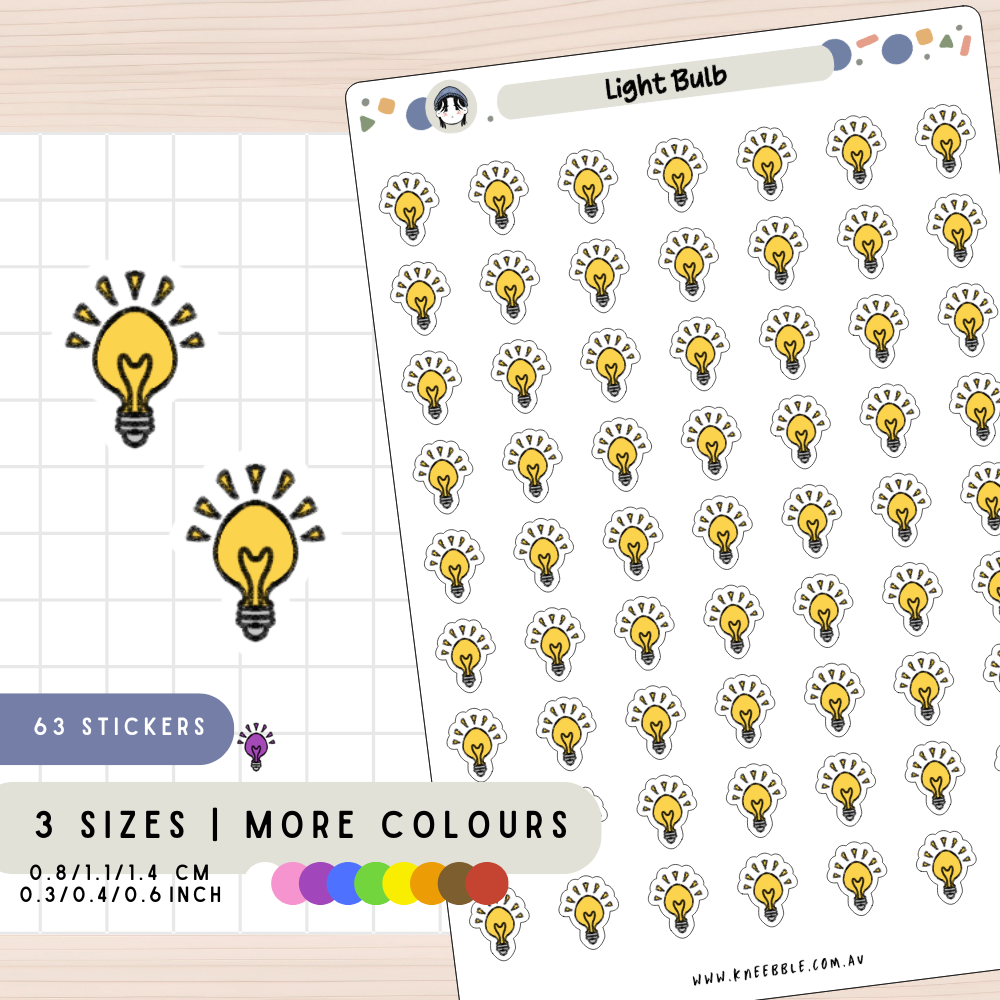 Light Bulb Idea Planner Stickers
