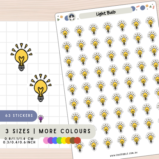 Light Bulb Idea Planner Stickers