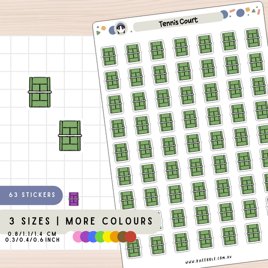 Tennis Court Planner Stickers