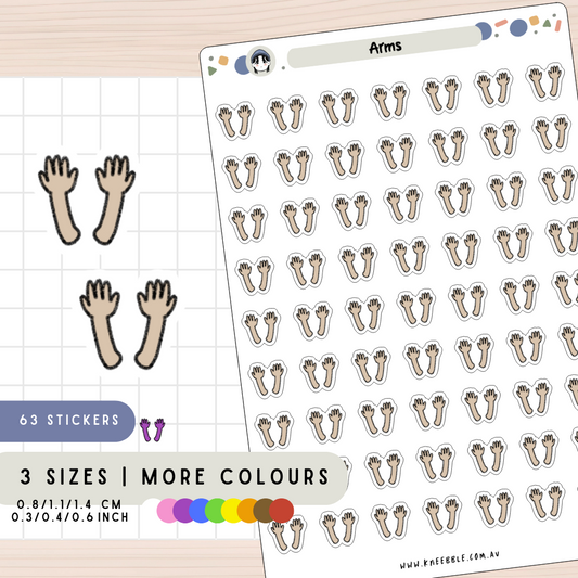 Arms Anatomy Planner Stickers