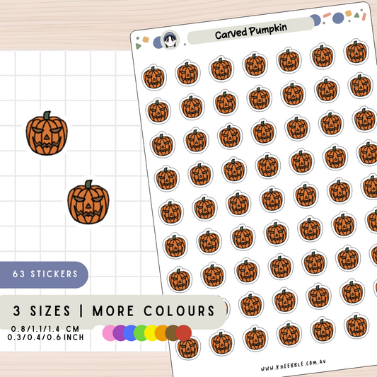 Pumpkin Jack O Lantern Planner Stickers
