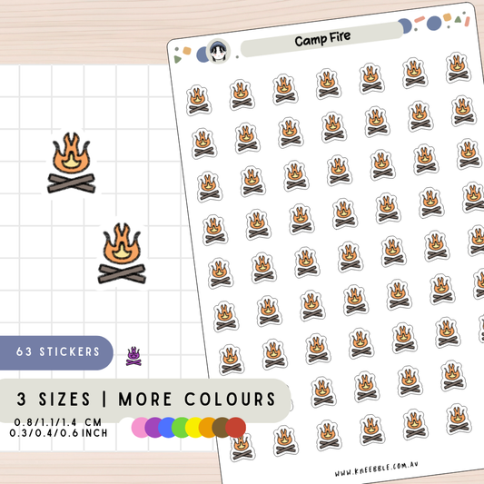 Camp Fire Planner Stickers