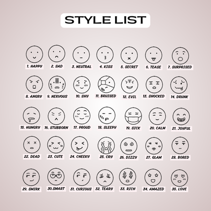 Outline Emotion Mood Planner Stickers - Kneebble