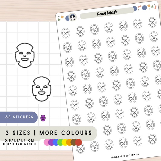 Face Mask Planner Stickers