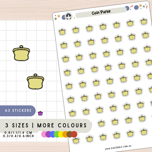Coin Purse Planner Stickers