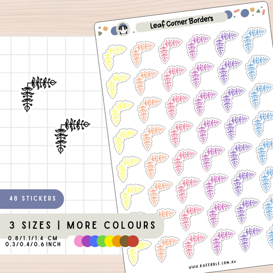Leaf Border Planner Stickers