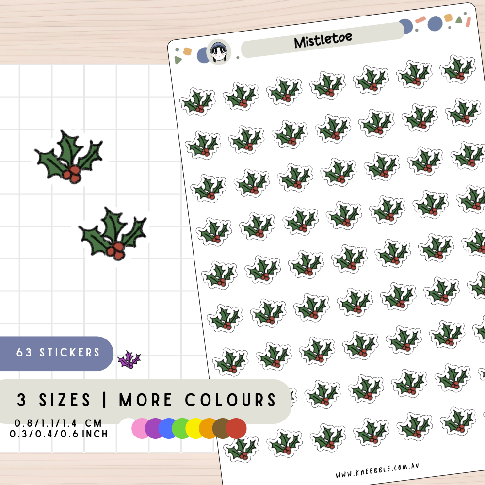Mistletoe Festive Planner Stickers