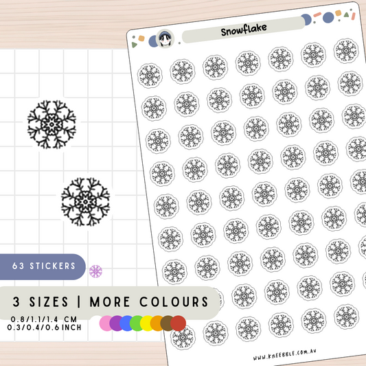 Snowflake Winter Planner Stickers