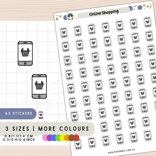 Online Shopping Planner Stickers