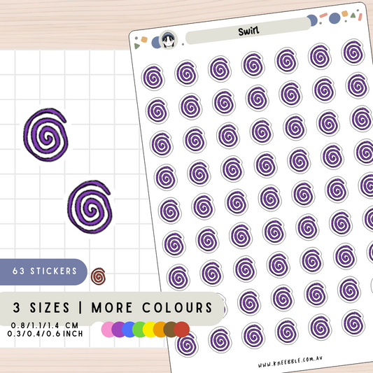 Doodle Swirl Planner Stickers