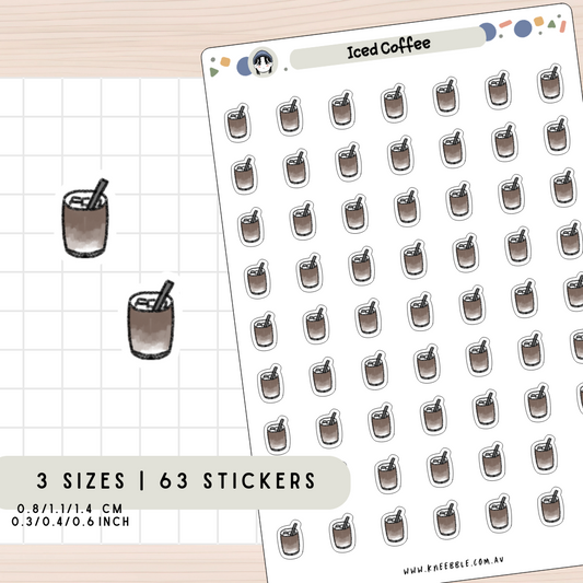 Iced Coffee Drink Planner Stickers