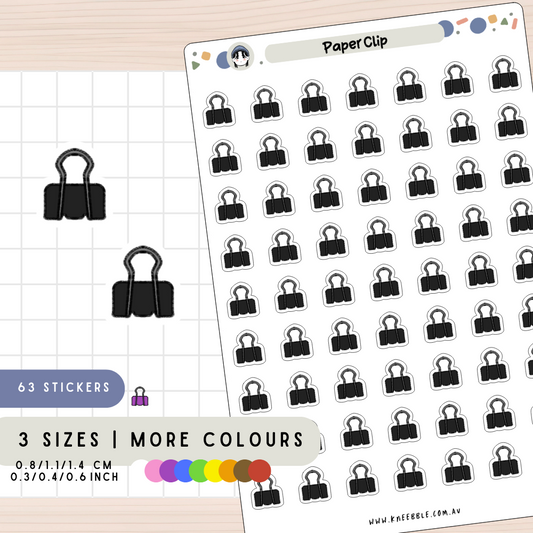 Paper Clip Documents Planner Stickers