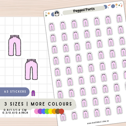 Pegged Pants Planner Stickers