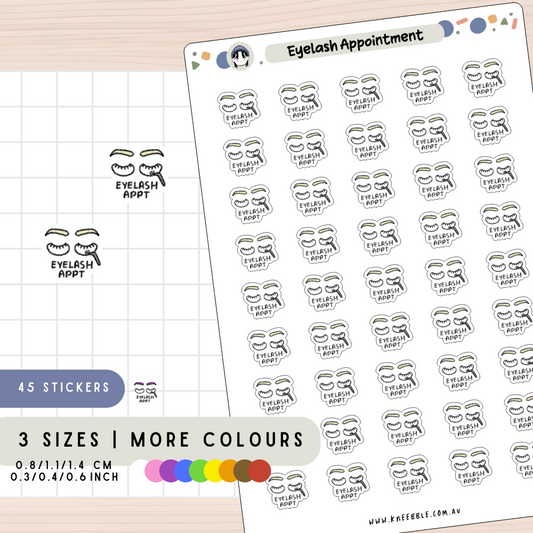 Eyelash Appointment Planner Stickers