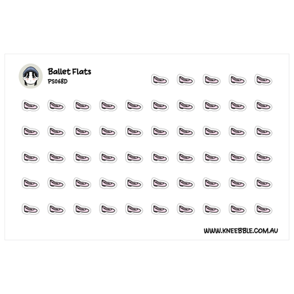 a grid of small, identical images of ballet flats, arranged in rows and columns.