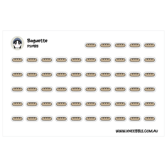 a grid of identical images of baguettes, arranged in rows and columns.