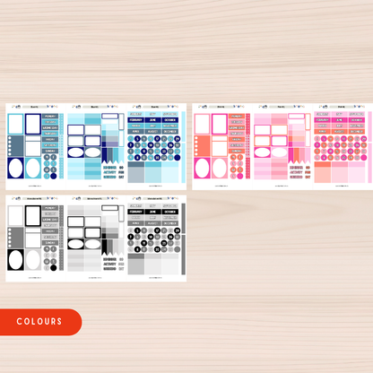 Colour Planner Kit - Week And Month Planner Stickers
