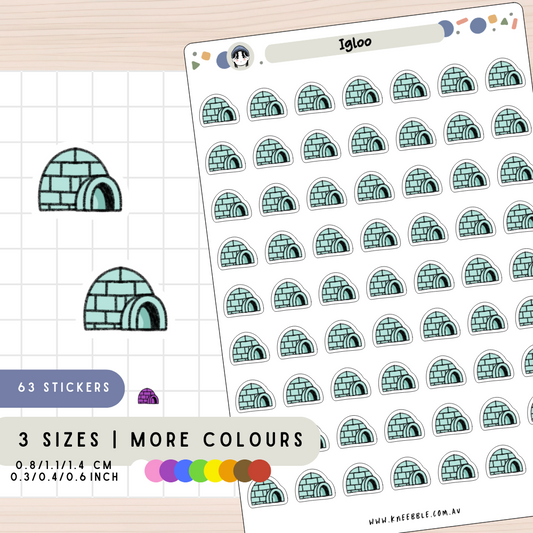 Igloo Winter Hut Planner Stickers