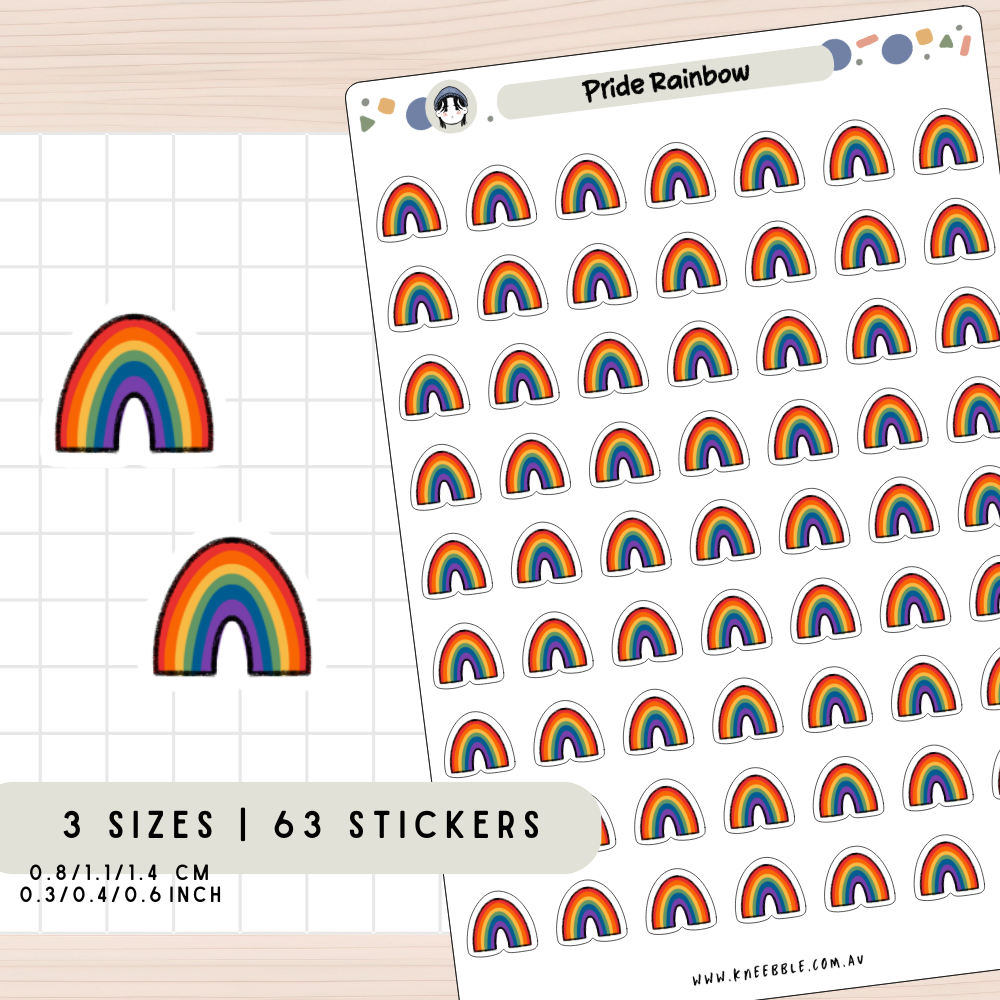 Pride Rainbow Planner Stickers
