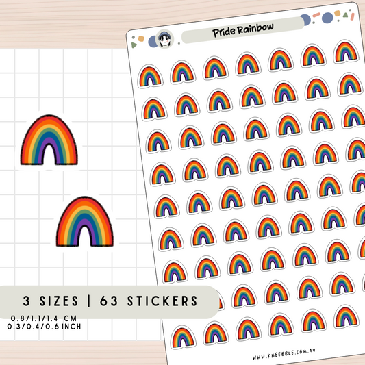 Pride Rainbow Planner Stickers