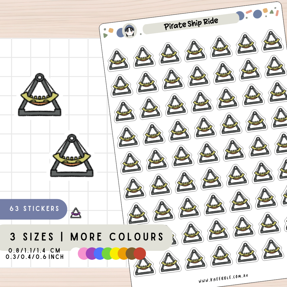 Pirate Ship Ride Planner Stickers