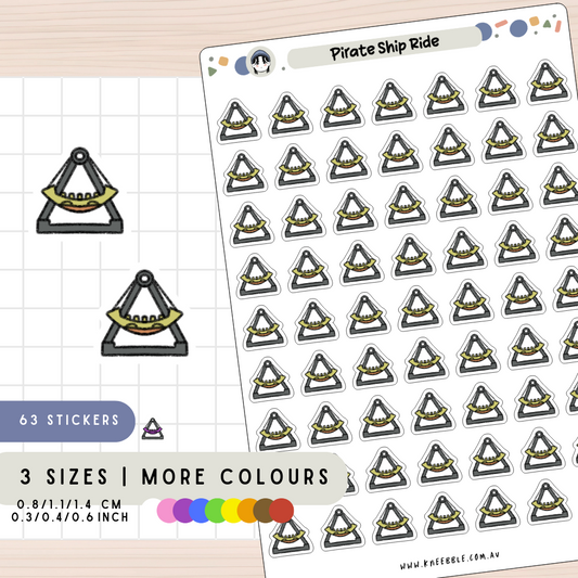 Pirate Ship Ride Planner Stickers