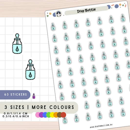 Drop Bottle Serum Planner Stickers