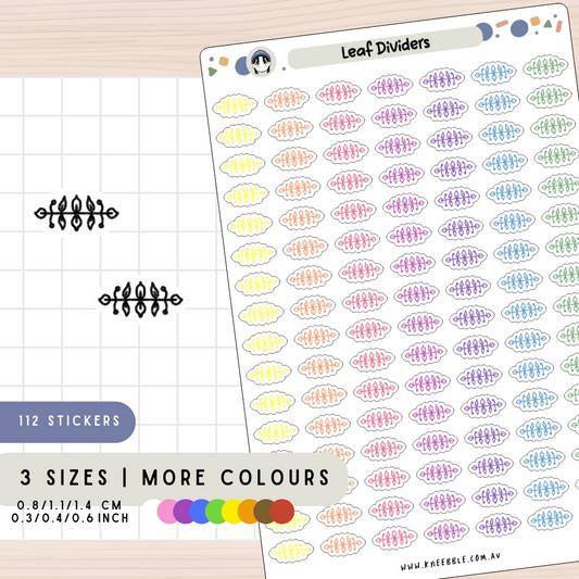 Leaf Divider Planner Stickers