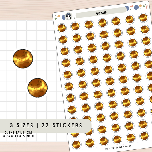 Venus Planet Planner Stickers
