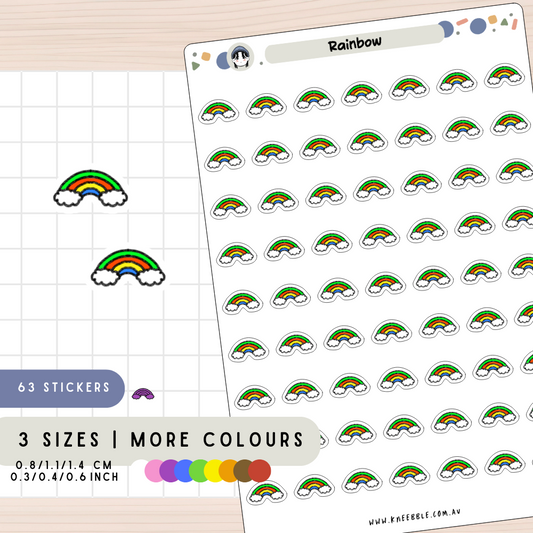 Rainbow Cloud Weather Planner Stickers