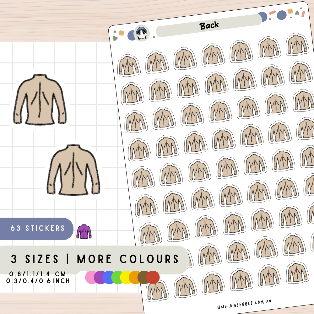 Back Spine Planner Stickers