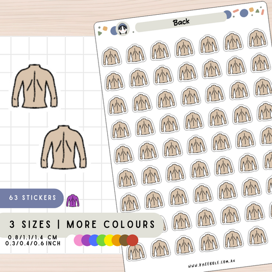 Back Spine Planner Stickers