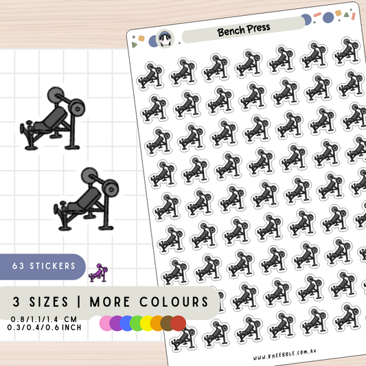 Bench Press Weights Planner Stickers