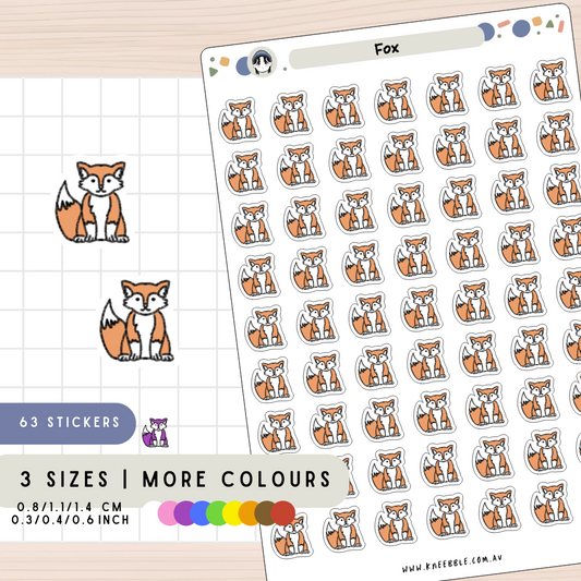 Fox Animal Planner Stickers