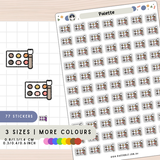 Blush Eye Palette Planner Stickers