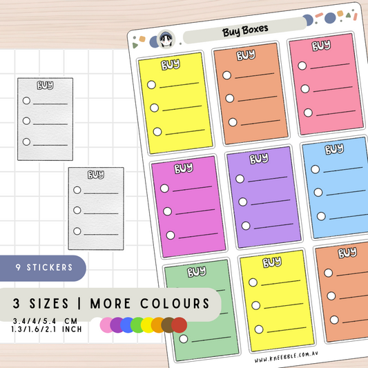 Buy Shopping Boxes Planner Stickers
