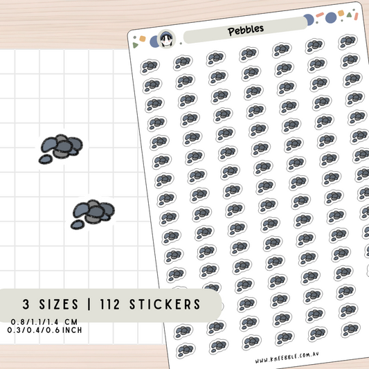 Rock Pebbles Planner Stickers