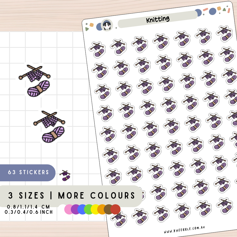 Knitting Crochet Yarn Planner Stickers